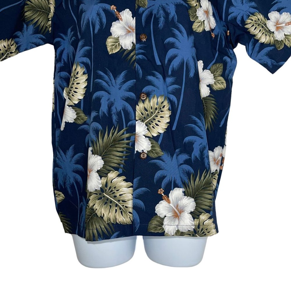 NWT Pacific Legend Aloha Tropical Island Blue Floral Beach Vacation Shirt XL - Picture 3 of 10